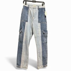 PACSUN Multi Color Block Cargo Jeans - NWT